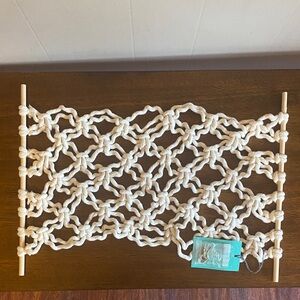 Handmade Cream Macrame Banana/Fruit Under Cabinet Hammock with Hooks 🪝